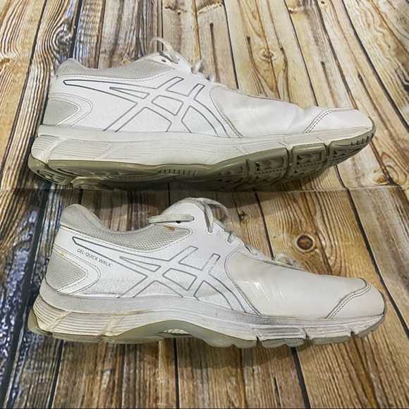 Asics Quick Walk 3 White Leather Walking Running Shoes Size 7.5 - Picture 3 of 5